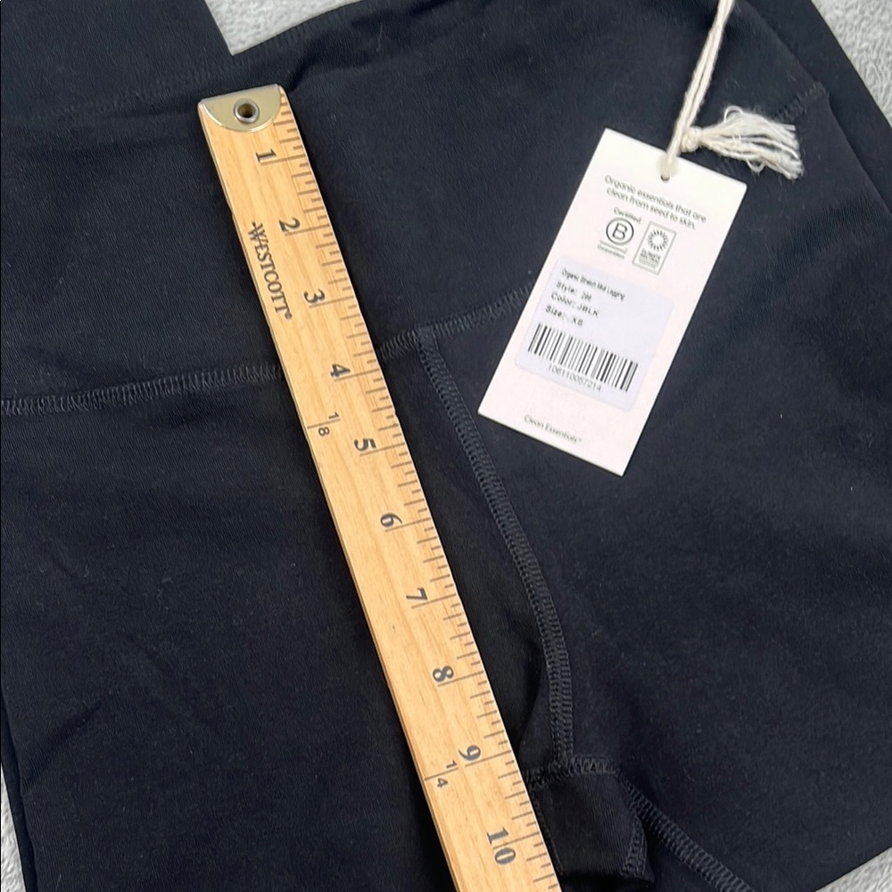 NEW MATE The Label XS Organic Cotton Stretch Black Tank,‎ Midi Cropped Leggings - Picture 4 of 14